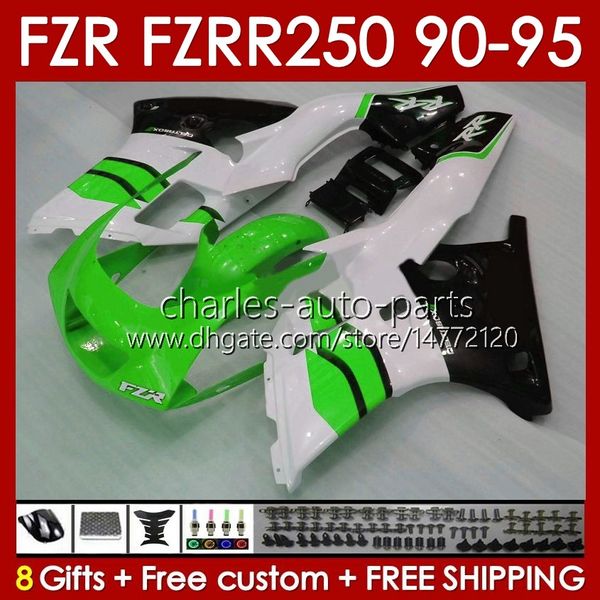 Kit de carénage pour Yamaha FZRR FZR 250R 250RR FZR 250 FZR250R 143No.90 FZR-250 FZR250 R RR 1990 1991 1992 1993 1994 1995 FZR250RR FZR-250R 90 91 92 93 94 95 Corps vert