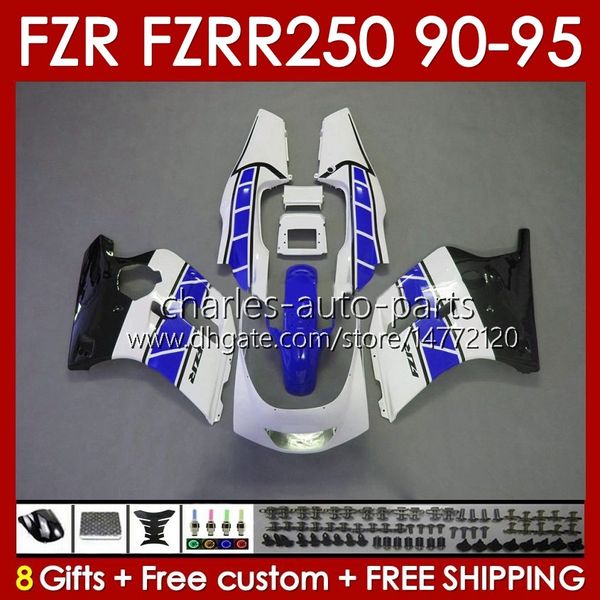 Kit de carénages pour YAMAHA FZRR FZR 250R 250RR FZR 250 FZR250R 143No.96 FZR-250 FZR250 R RR 1990 1991 1992 1993 1994 1995 FZR250RR FZR-250R 90 91 92 93 94 95 Corps bleu stock