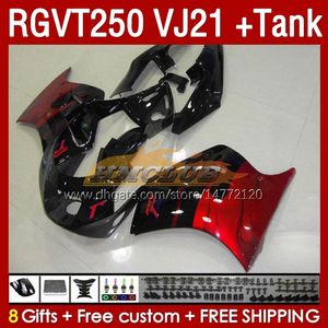 Kairingskittank voor Suzuki RGV250 SAPC VJ21 RGVT250 RGV-250CC 88 89 Bodywork 159no.21 RGVT-250 RGV-250 PANEEL RGVT RGV 250 CC 250cc 1988 1988 1989 Red Flames