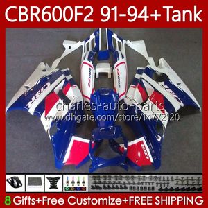 FIERINGS + TANK VOOR HONDA CBR 600 600F2 CBR600 F2FS WITTE BLAUW CC 1991 1992 1993 1994 Body 63NO.110 CBR600F2 600CC 600FS 91-94 CBR600-F2 CBR600FS 91 92 93 94 Carrosserieset