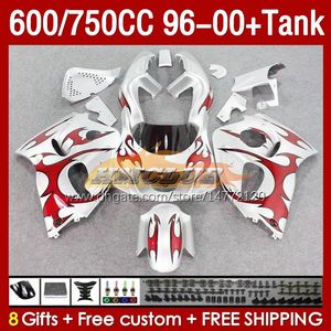 Tank Fairings pour Suzuki Srad GSXR 600 750 CC GSXR600 96 97 98 99 00 Body 156No.49 GSXR750 600CC GSXR-600 1996 1997 1998 1999 2000 GSX-R750 750CC 96-00 Fames de farine Rechettes Red Red Flames