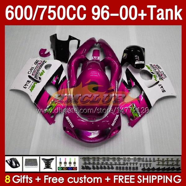 Carénages Réservoir Pour SUZUKI SRAD GSXR600 GSXR 600 750 CC 1996 1997 1998 1999 2000 Corps 156No.85 GSXR750 600CC GSX-R750 750CC 96-00 GSXR-600 96 97 98 99 00 Carénage rose brillant