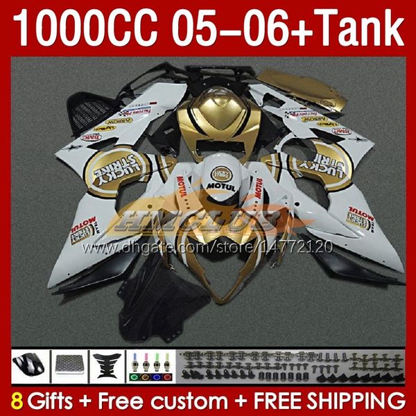 Carénages Réservoir OEM Pour SUZUKI GSX-R1000 GSXR 1000 CC K5 GSXR1000 golden lucky 2005 2006 Corps 157No.87 GSXR-1000 GSX R1000 2005-2006 1000CC 05 06 Carénage de moulage par injection