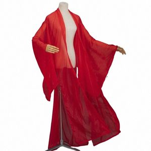 Fée chinoise Hanfu chemise à manches longues Costume de danse classique manteau doux hommes femmes danse folklorique Hanfu Cosplay Show Wear NV14194 Z7Mb #