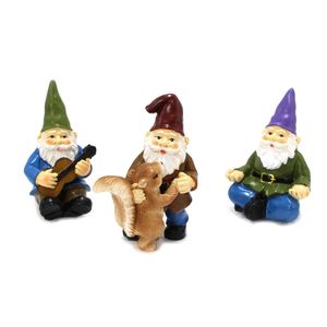 Fairy Garden - 5pcs Miniature Gnomes Figurines Accessoires pour la décoration extérieure 210318