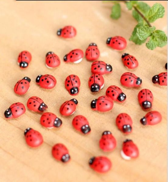 Décoration de jardin de fée insectes Selfadhesive Ladybugs miniatures plante Pots bonsaï Animaux micro-paysage DIY DÉCOR MINI LAD4355281