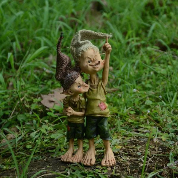 Fairy Garden Elves Eidolon Ornament Pixie Figurine Resina Moss Micro Landscape Bonsai Backyard Decoración del hogar Decoración 240415