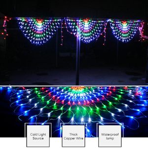 Fairy Garland Peacock Mesh Net Led String Lights Outdoor Wedding Window Strings for Christmas Wedding Nieuwjaar Party Decor Y2006032616