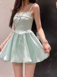 Fairy Lace Mini Jurk Vrouwelijke Vintage Chique Elegante Vrouw Strapless Jurk Strand Kawaill Avond Feestjurk Koreaans 2023 Zomer