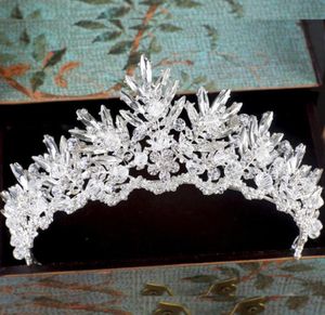 Fairy Sparkly Clear Crystal Bridal Crown Tiara Wedding Prom Party Hoofdband Garland Headpieces Event Rhinestone Hair Accessory5253777