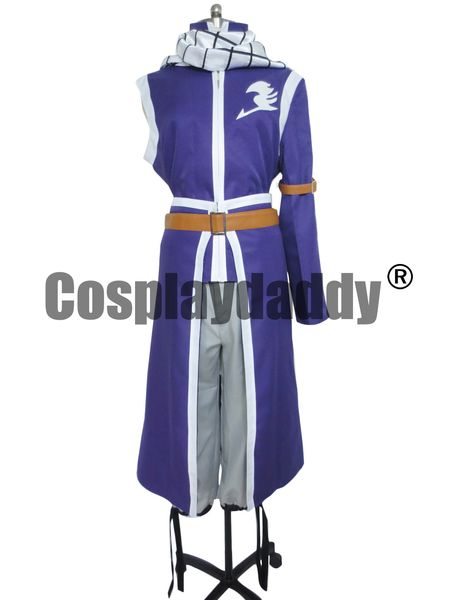 Costume de Cosplay Natsu Dragneel, uniforme violet éthérique de Fairy Tail