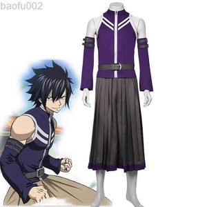 Anime Costumes Fairy Tail Gris Fullbuster Cosplay Viens Halloween Carnaval Anime Vient L220802