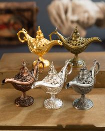 Conte de fées alladdin lampe magique vintage enceser créatif métal arôme brûleur multi-couleurs brûleurs Nouveaux arrivants 8324577
