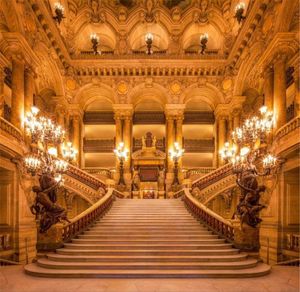 Conte de fées Prince et Princesse Château Photographie Décors Imprimé Escalier Bougie Lumière Enfants Enfants Fête D'anniversaire Photo Fond