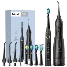 Fairywill agua dental dental dental dental portátil inalámbrico usb irrigador oral limpiador IPX7 Cepillo de dientes eléctrico impermeable para el hogar 240507