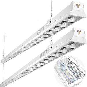 FAITSAIL 8FT LED SHOP LUMIÈRES avec réflecteur - 110W 13200lm 5000k 8 pieds Warehouse Garage Lightture - Light Linkable Strip Light, Garantie de 5 ans