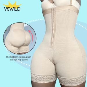 Fajas Colombianas Entrenador de cintura alta Fajas para el cuerpo Funda adelgazante Mujeres Vientre plano Levantador de glúteos Bragas Push Up Corsé 240117