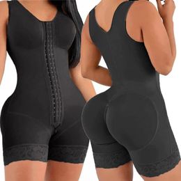 Fajas Colombianas Postoperatieve Shapewear Hoge Compressie Afslankende Riem Vrouwen Platte Buik Butt Lifter Body Shaper Rits Kruis 240109