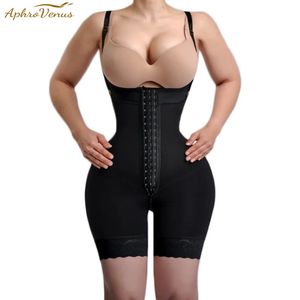 Fajas Colombianas femmes corps sablier ceinture côtes-hauteur mi-jambe contrôle du ventre taille formateur Compression crochet-yeux Shapewear 240219