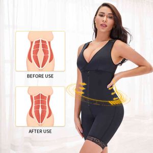 Fajas Dames Bindmiddelen en Shapers Taille Trainer Corset Butt Lifter Slimming Ondergoed Bodyshaper Lingerie Modellering Strap Tummy 211112