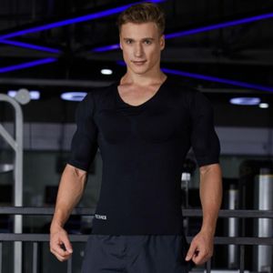 Fake ABS Muscle Shaper Invisible 8 Pack PEC Unterwäsche Gepolsterte Shirts Männer Starke Brust Bauch Body Tops2628