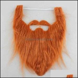 Fake Black Beard Faux Moustache Fancy Dishing Bards Halloween Party Masks Prom Accesstes For Cosplay Drop Livrot 2021 Festive Supplies Home