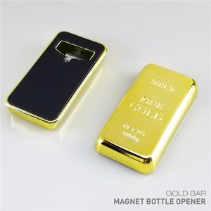 Nep Bullion Shape fles opener koelkast magneet keukengadgets gouden balk gouden baksteen koelkast magnetische sticker bieropener lx5514