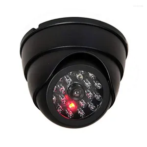 Fausse caméra dôme factice de Surveillance de sécurité à domicile, Simulation intérieure/extérieure, alarme anti-cambriolage avec LED rouge clignotante