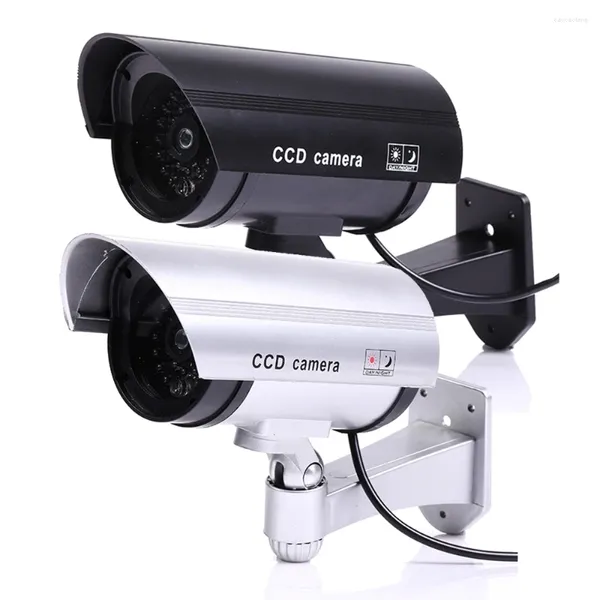 Fausse caméra Sécurité extérieure CCTV IMPHERPORTHER HOME EMUNATIONNELLE MANDIAL LED LED DE LUMIÈRE DE LED ROUGE