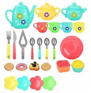 Fake Donuts Cups Ta set Soucoupes Toddlers Colorful Gift For Kids Kitchen Pretend Play Toys Early Educational Pot Bowl SAFE 22046103659