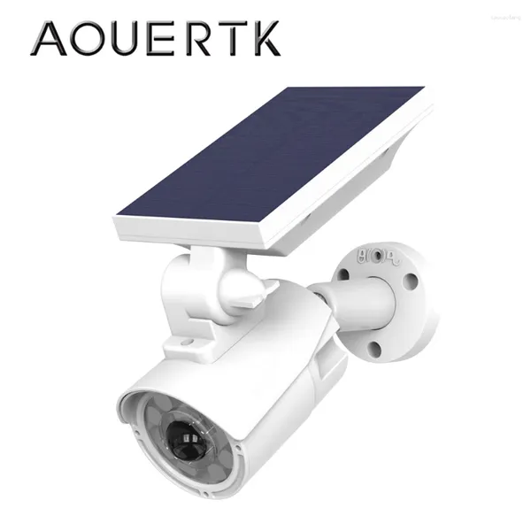 Fausse caméra factice à LED solaire étanche à l'extérieur-sécurité de la vidéosurveillance clignotant
