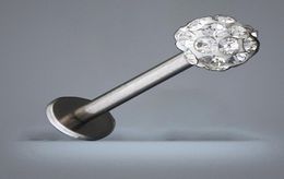 Faux anneaux à lèvres L25 20 pièces blanc cz gemme cristal lèvre shamballa labret anneau piercing corps bijoux 5633604