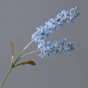 Fausse Delphinium à longue tige (2 têtes/pièce), 39.37 pouces de longueur, Simulation de jacinthe d'automne pour mariage, fleurs artificielles décoratives pour la maison