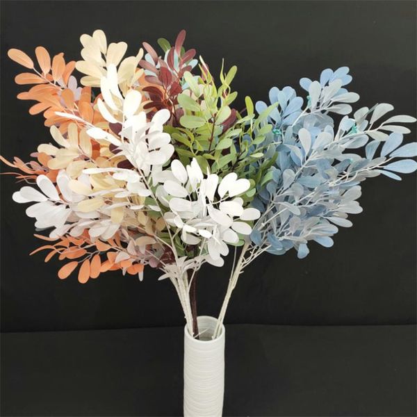 Fausse feuille d'arachide à longue tige (5 tiges/bouquet), Simulation de verdure de 36.6 pouces de longueur pour plantes artificielles décoratives de mariage et de maison
