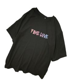 Faux amour t-shirts femmes d'été coréen kpop lettre imprimé tshirt harajuku décontracté kawaii tops streetwear camisas mujer shirt7330420