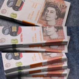 Dinero falso Juguete divertido Realista Libras del Reino Unido Copia GBP BRITISH ENGLISH BANK 100 10 NOTAS Perfecto para películas Publicidad Social Me8472022BLNQ