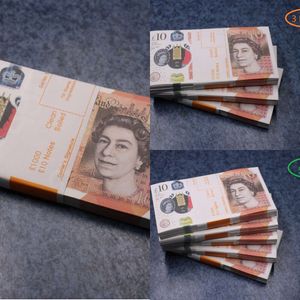 Nepgeld Grappig speelgoed Realistisch UK PONDEN Kopie GBP BRITISH ENGLISH BANK 100 10 NOTES Perfect voor films Films Reclame Sociaal Me8472022UJTV