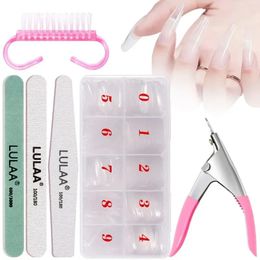 Fake Nail Enhancement Tool Set 500 Long Ladder Transparant Traceless Nail Clips Combination Set