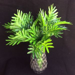 Valse korte stengel Kwai Leaf (3 koppen/stuk) Simulatie Real Touch Iron Fern Turtle Bladeren voor bruiloftshuis Decoratieve kunstmatige planten