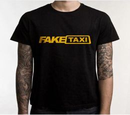 Faux taxis T-shirt de haute qualité Men039s Tshirt 100 coton Black FaKetaxi Print T-shirt Men Top Tee1222313