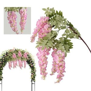 Fausses wisterias fleur tridented fausse wisterias vine guirland anniversaire décorations tridented retta floral guirland for wall home 240417
