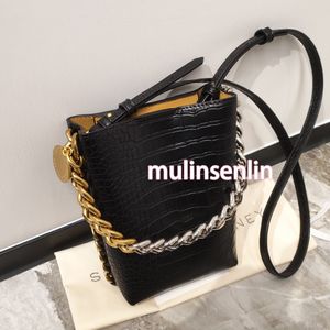 Falabella Large Stella Mccartney Bucket Mujeres Black Luxurys Diseñadores Bolsas de cadena de compras Billetera Messenger Bolsos de cuero Hombro Monederos de calidad Crossbody