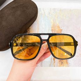 Lunettes de soleil carrées Falconer noir/jaune pour hommes lunettes de mode concepteurs occhiali da sole lunettes de soleil UV400 avec boîte