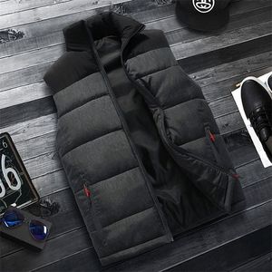 FALIZA Nouveaux Hommes Gilet Vestes Sans Manches Gilet D'hiver Hommes Chaud Gilet Homme Casual Épaissir Gilet Chalecos Para Hombre 5XL MJM 201120