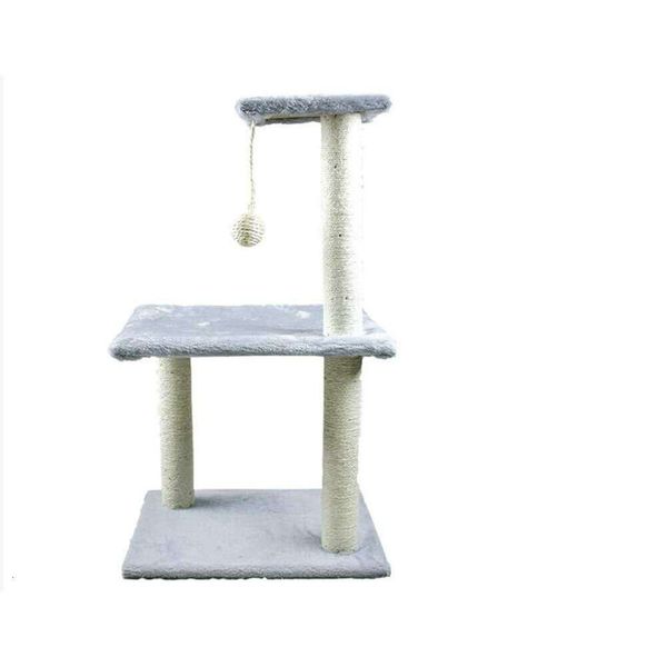 Falkin House Estructura para trepar Árbol de sisal tridimensional Tablero para rascar para mascotas Torre Mesa para gatos de juguete (color: Rosa) (azul)