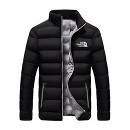 Chaqueta de otoño e invierno para hombre, parka informal con cuello levantado, abrigo portátil a prueba de viento, chaqueta de plumón 5XL 201123