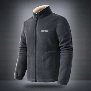 Herfst en Winter Stand-Up Kraag Heren Katoen Gevoerde Jacket Casual 's 211216