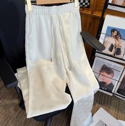 Otoño Diseñador Casual Pantalones de mujer Corte recto Pantalones de pierna ancha Moda Carta de lujo Imprimir tamaño asiático S-4XL