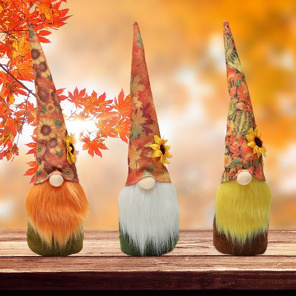 Fournitures de fête du Festival de la récolte d'automne, Gnome tournesol suédois Nisse Tomte, cadeau de Thanksgiving