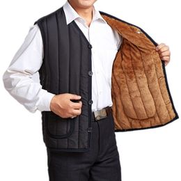 Fall-Men Vest Nieuwe Collectie Herfst / Winter Houd Warm Gilet Mannen Voeg wol Dikke Chaleco Hombre Plus Size XL-XXXL Vestidos